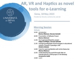 Giornata di studio "AR, VR and Haptics as novel tools for e-Learning" Giornata di studio "AR, VR and Haptics as novel tools for e-Learning"