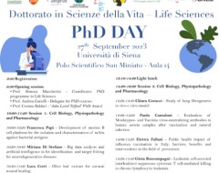 PhD Day Dept. of Life Sciences, UniSi PhD Day Dept. of Life Sciences, UniSi