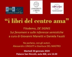 Presentazione del volume “Filodemo, De signis. Sui fenomeni e sulle inferenze semiotiche” Presentazione del volume “Filodemo, De signis. Sui fenomeni e sulle inferenze semiotiche”