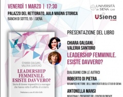 Presentazione del libro "Leadership femminile. Esiste davvero?" Presentazione del libro "Leadership femminile. Esiste davvero?"