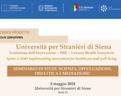 Seminario "Scienza, divulgazione, didattica e mediazione"