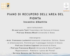 incontro dibattito “Piano di recupero dell'area del Pionta”