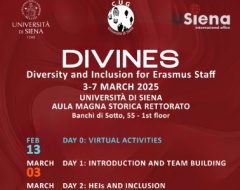 Al via il programma "DIVINES" - Diversity and Inclusion for Erasmus Staff Al via il programma "DIVINES" - Diversity and Inclusion for Erasmus Staff