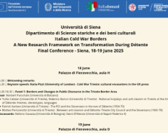 Conferenza del Progetto PRIN “Italian Cold War Borders” Conferenza del Progetto PRIN “Italian Cold War Borders”