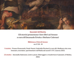 "Incontri di Storia", studiosi presentano i loro libri ad Arezzo "Incontri di Storia", studiosi presentano i loro libri ad Arezzo