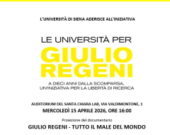 Regeni, Unisi aderisce all'iniziativa "Le Università per Giulio" Regeni, Unisi aderisce all'iniziativa "Le Università per Giulio"
