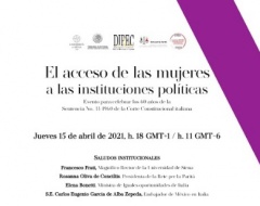 “El acceso de las mujeres a las instituciones políticas”