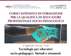 Webinar “Tecnologie per educatori socio-pedagogici. Metodi e strumenti”Webinar “Tecnologie per educatori socio-pedagogici. Metodi e strumenti”