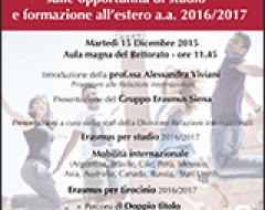 Incontro informativo sulle opportunità di studio e formazione all'estero a.a. 2016-2017