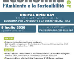 Digital Open Day - Economia per l'ambiente e la sostenibilità Digital Open Day - Economia per l'ambiente e la sostenibilità
