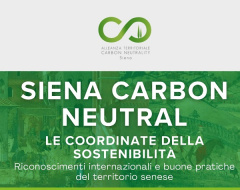 Locandina Siena Carbon Neutral: le coordinate della sostenibilità