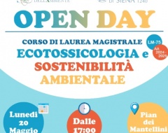 Open Day corso di laurea magistrale in Ecotossicologia e sostenibilità ambientale Open Day corso di laurea magistrale in Ecotossicologia e sostenibilità ambientale