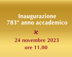 Cerimonia di inaugurazione del 783° anno accademico Cerimonia di inaugurazione del 783° anno accademico