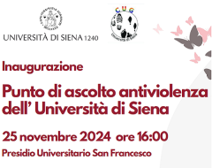 Inaugurazione del  Punto ascolto antiviolenza dell’Università di Siena