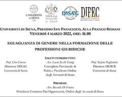 Eguaglianza di genere nella formazione delle professioni giuridiche Eguaglianza di genere nella formazione delle professioni giuridiche