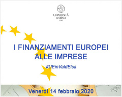 I Finanziamenti europei alle imprese - #UEinValdElsa I Finanziamenti europei alle imprese - #UEinValdElsa