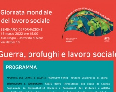 “Guerra, profughi e lavoro sociale” “Guerra, profughi e lavoro sociale”