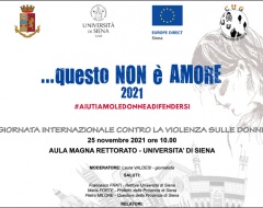 Giornata internazionale contro la violenza sulle donne - Evento all’Università di Siena Giornata internazionale contro la violenza sulle donne - Evento all’Università di Siena