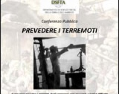 conferenza "Prevedere i terremoti"