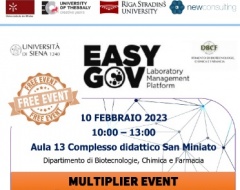 Piattaforma Easy Gov: Multiplier Event and Pilot Test – Laboratory Management Platform" Piattaforma Easy Gov: Multiplier Event and Pilot Test – Laboratory Management Platform"