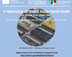 Arezzo: V Giornata di studi sulle fonti orali Arezzo: V Giornata di studi sulle fonti orali