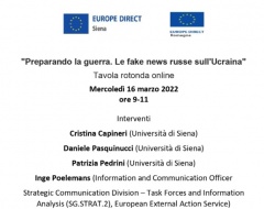 "Preparando la guerra. Le fake news russe sull'Ucraina"