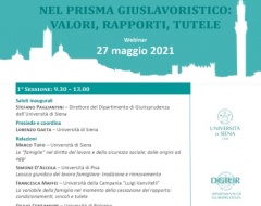 Webinar "La famiglia nel prisma giuslavoristico: valori, rapporti, tutele" Webinar "La famiglia nel prisma giuslavoristico: valori, rapporti, tutele"