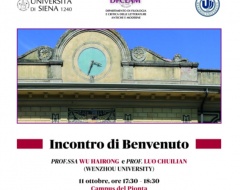 Arezzo: incontro di benvenuto alla Prof.ssa Wu Hairong e al Prof. Luo Chuilian