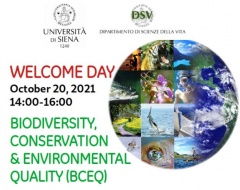 Welcome Day nuovo corso di laurea magistrale in Biodiversity, Conservation and Environmental Quality Welcome Day nuovo corso di laurea magistrale in Biodiversity, Conservation and Environmental Quality