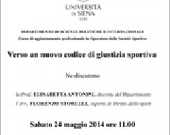Incontro "Verso un nuovo codice della giustizia sportiva" thumb