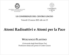 Atomi Radioattivi e Atomi per la Pace: il prof. Wolfango Plastino a Unisi