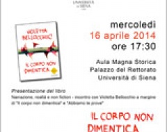 Locandina presentazione volume "Il corpo non dimentica" thumb