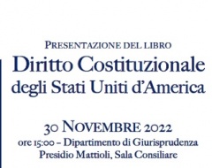 Presentazione del libro "Diritto Costituzionale degli Stati Uniti d'America” Presentazione del libro "Diritto Costituzionale degli Stati Uniti d'America”
