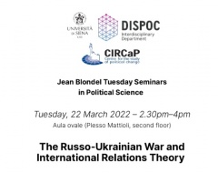 Seminario "The Russo-Ukrainian War and International Relations Theory" Seminario "The Russo-Ukrainian War and International Relations Theory"