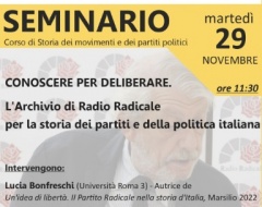 Seminario "L'archivio di Radio Radio Radicale per la storia dei partiti e della politica italiana"