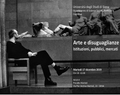 Convegno "Arte e disuguaglianze. Istituzioni, pubblici, mercati" Convegno "Arte e disuguaglianze. Istituzioni, pubblici, mercati"