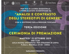 premiazione del concorso "Analisi e contrasto degli stereotipi di genere"