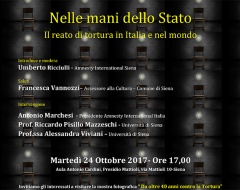 Conferenza "Nelle mani dello Stato. Il reato di tortura in Italia e nel mondo"