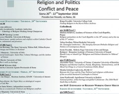 Convegno "Religion and Politics. Conflict and Peace" Convegno "Religion and Politics. Conflict and Peace"