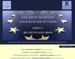 Convegno "Gli aiuti di stato alle banche in crisi"