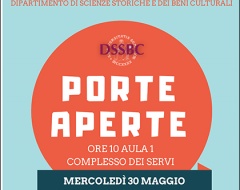 Porte aperte al dipartimento di Scienze storiche e dei beni culturali Porte aperte al dipartimento di Scienze storiche e dei beni culturali