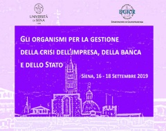 Convegno "Gli organismi per la gestione della crisi dell'impresa, della banca e dello Stato"