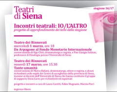  incontri teatrali "Io/L'Altro"