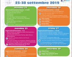 Welcome week for international exchange students Welcome week for international exchange students
