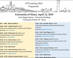 Young Economists in Tuscan Institutions meeting 2019 Young Economists in Tuscan Institutions meeting 2019
