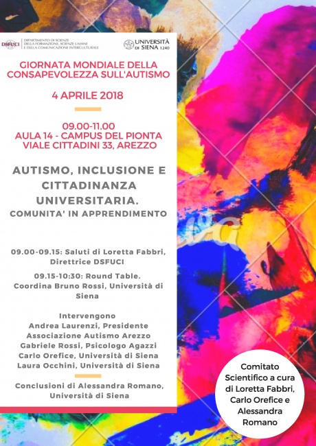 Round table "Autismo, inclusione, cittadinanza universitaria"