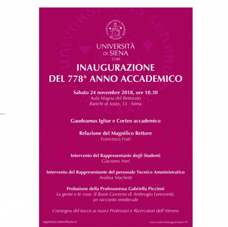 Inaugurazione del 778° anno accademico