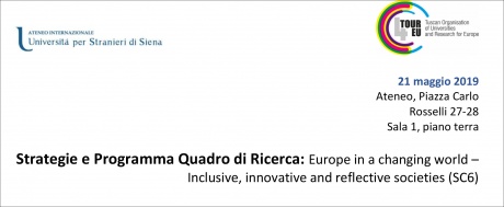 "Strategie e Programma Quadro di Ricerca: Europe in a changing world – Inclusive, innovative and reflective societies"