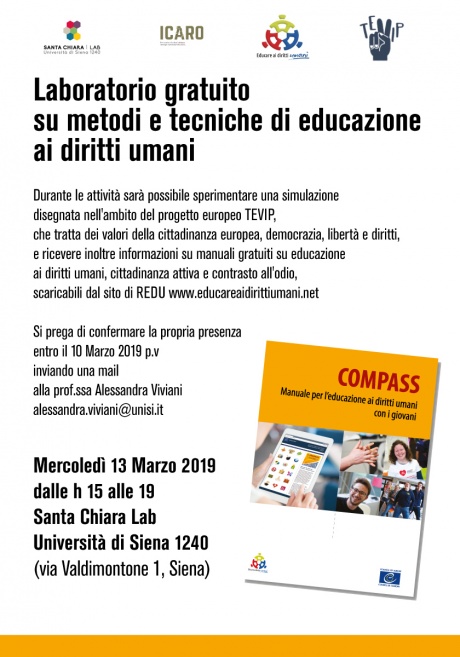 Laboratorio gratuito su metodi e tecniche di educazione ai diritti umani