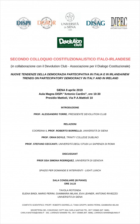 Secondo colloquio costituzionalistico italo-irlandese